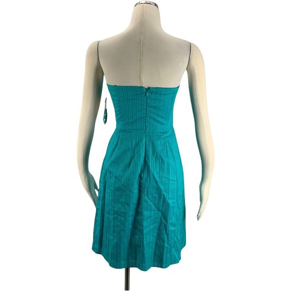 Cremieux NWT 4 Dress Blue Aqua Removable Strapless - Picture 2 of 6